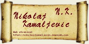 Nikolaj Kamaljević vizit kartica